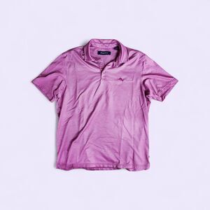 Tommy Bahama Dk Pink Polo Short Sleeve Shirt Men's Size Med